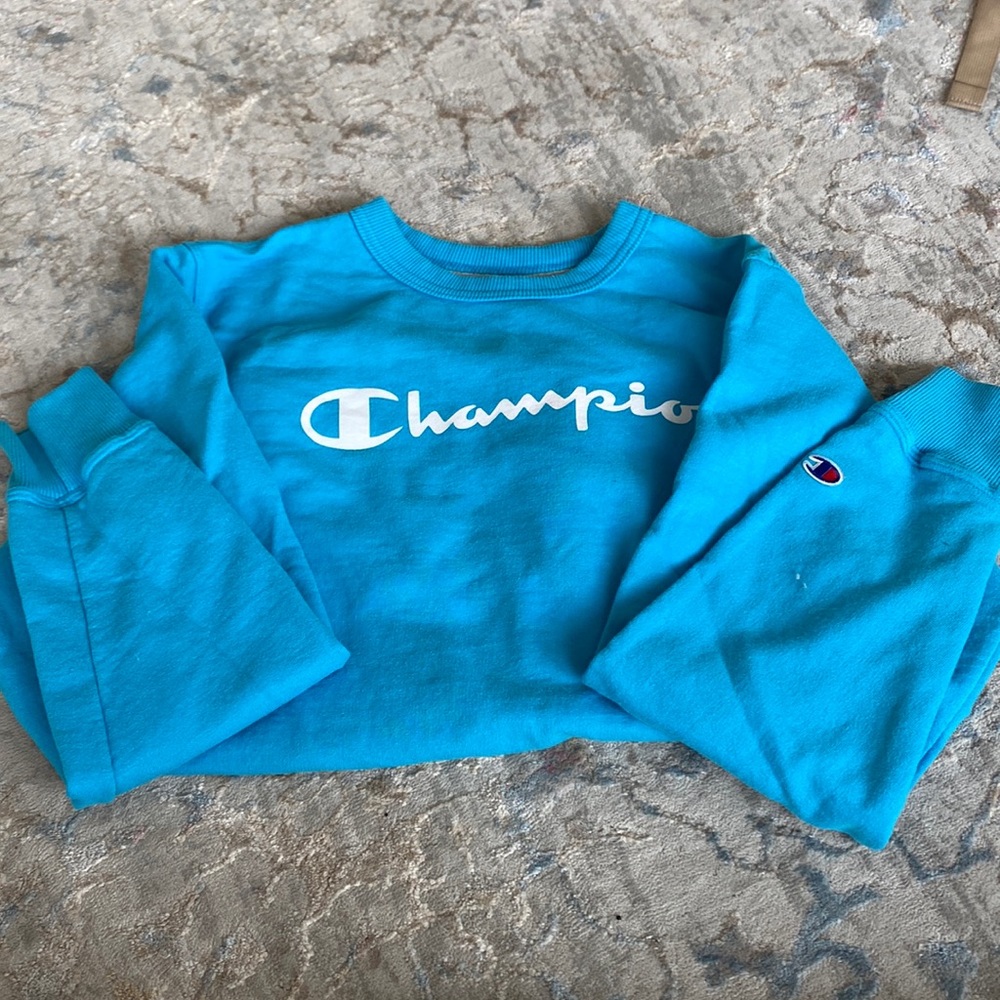 Blue champion crew neck